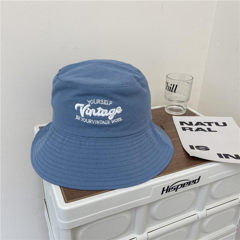 Style Hat Versatile Letter Embroidery Womens Sunshade Hatscaps Fisherman