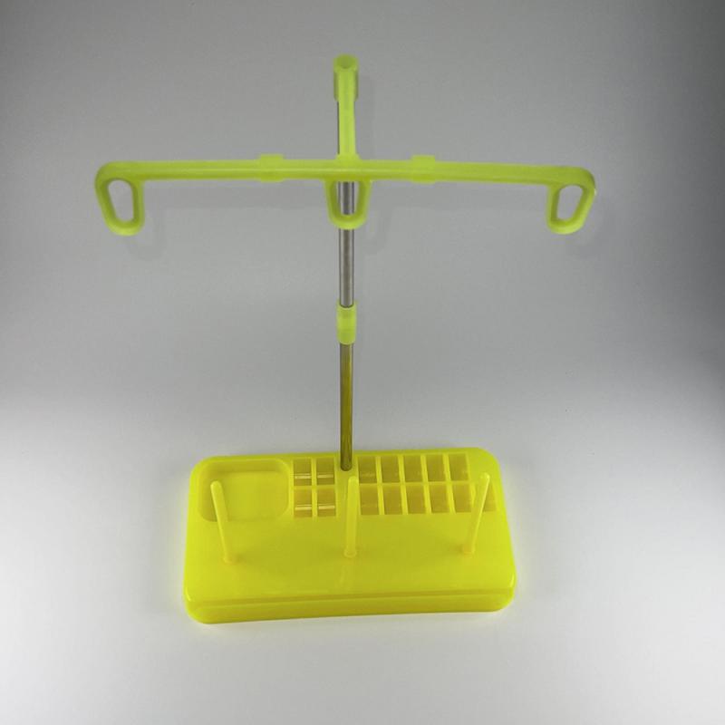 

Многофункциональная стойка для ниток для бытовых швейных машин, прочная, портативная, съемная, для шитья, вышивки, держатель для трех катушек жёлтый