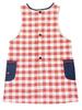 Momo and x Side Check [Atelier Momo] [Monchhichi] [Sanrio] Apron, Opening, Beige, Pattern, Women's, M-L, MA43997-51