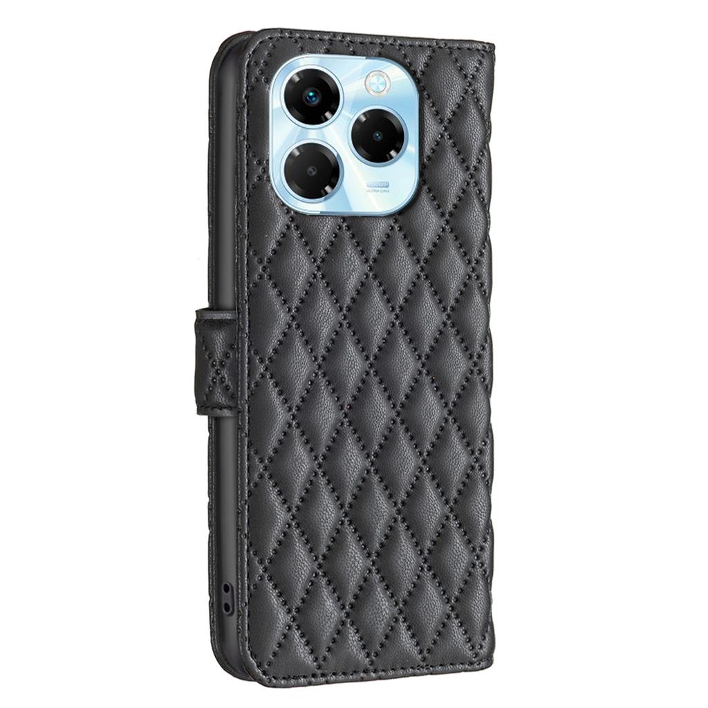 BINFEN COLOR BF Style-14 For Infinix Note 40X 5G Case Rhombus Phone Leather Cover Stand