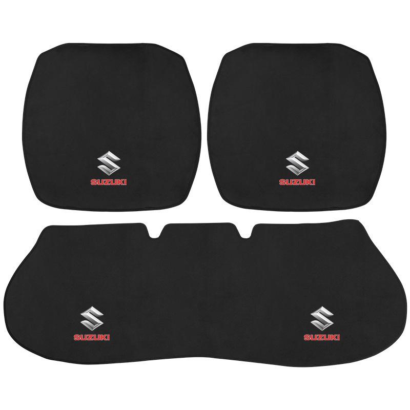Universal 3-Piece Flannel Car Seat Cushion Set for Mazda, Haval, Changan, and Geely