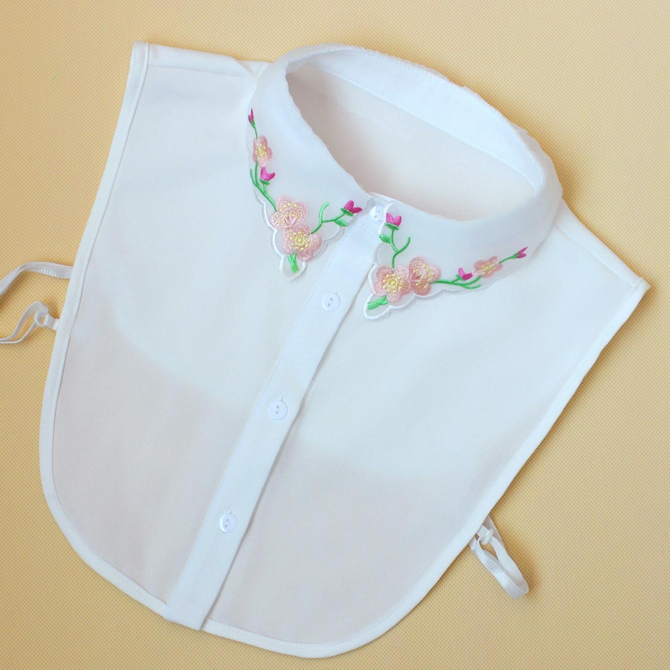 

1 вышитый фальшивый воротник, детский аксессуар-воротник, рубашка, универсальный для женщин, весна и лето, свитер, худи, фальшивый кол