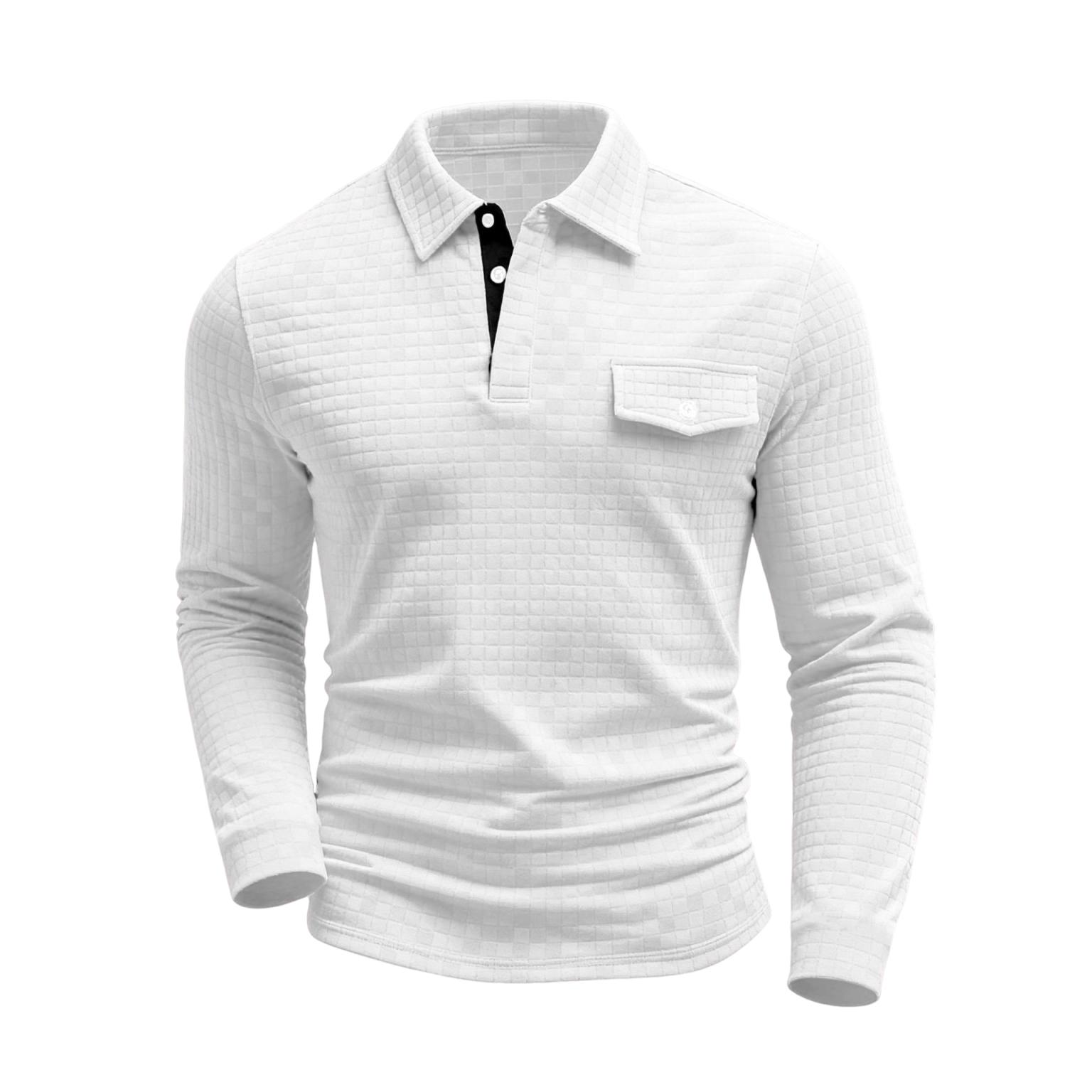 

Men Breathable Moisture Long Sleeve Solid Color Performance Business Dress Shirts XL