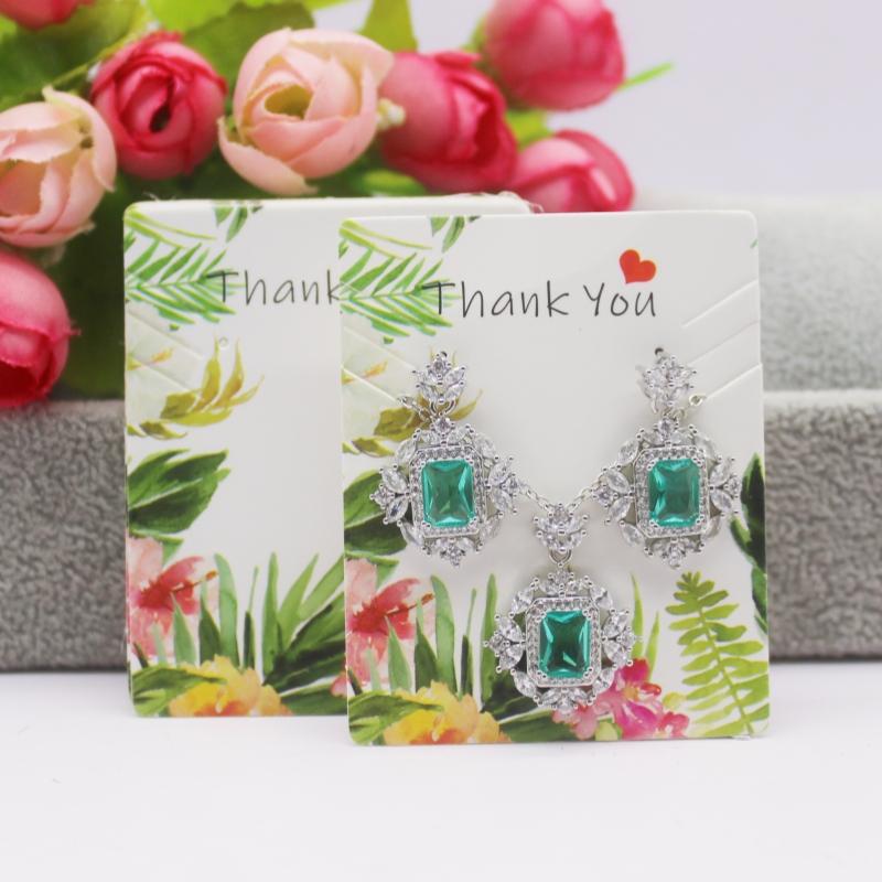 50/100 Pcs 5.1X6.3cm White/kraft Paper Multiple Earring Necklace Display Card