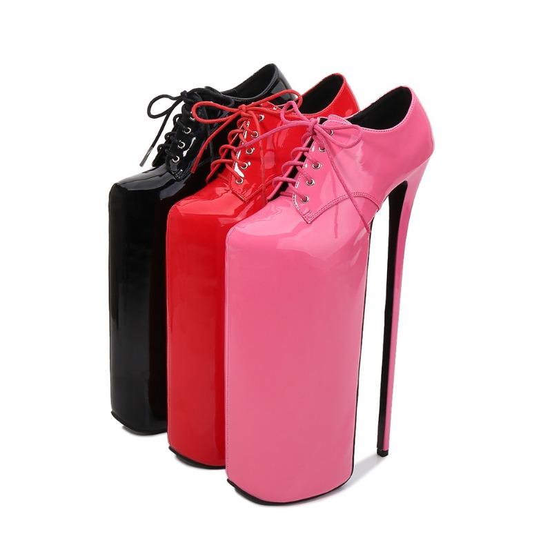 Fashion Extreme 30cm High Heels Women's Pumps with Buckle Straps, Perfect for T-Stage and Nightclub Platform Model  Shoes Model