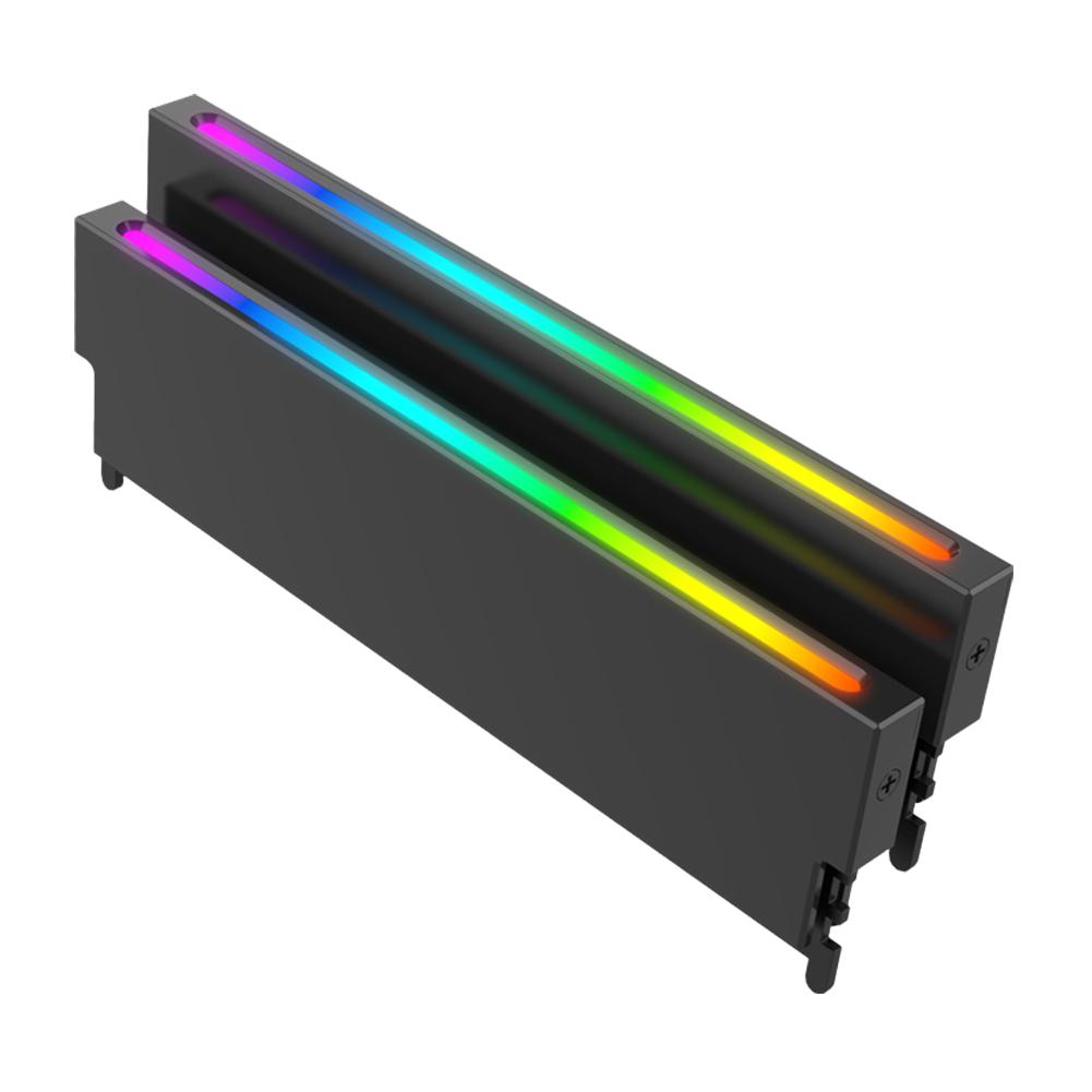 5V-3PIN ARGB RAM Heatsink Heat Spreader Cooler Memory Cooling Vest DDR3 DDR4 DDR5 Memory Module Heatsink for Desktop Computer PC