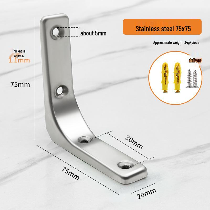 Изогнутый треугольный настенный кронштейн из нержавеющей стали