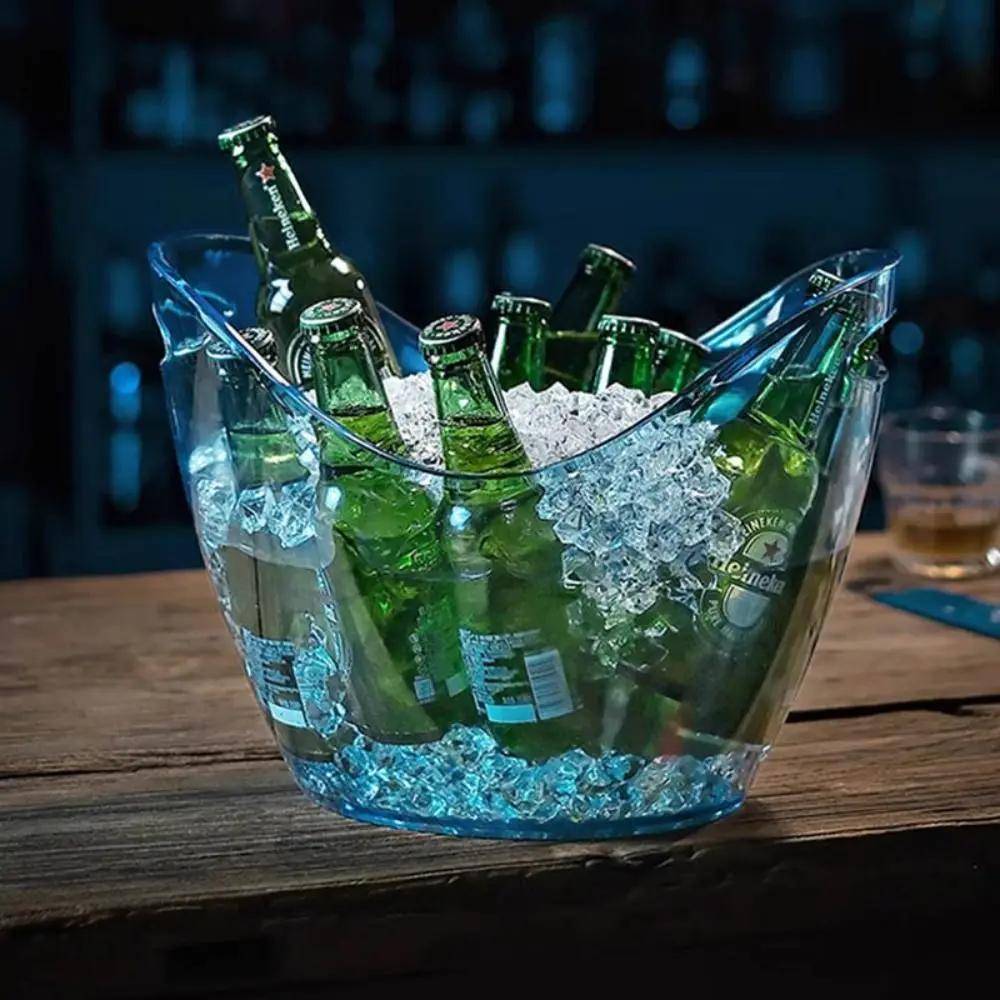4/8/12L Transparante IJsemmer Anti-val Acryl Wijnkoeler Grote Capaciteit Champagne Flessen IJskoeler Zomer Cadeau