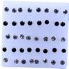 Korean Simple Street Stall Boxed Earrings: 4mm Shiny Resin Rhinestone Studs