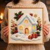 Activités artistiques anti-stress Kit de perles imitation de Noël, Peinture DIY du Père Noël Ensemble 3D de Noël Artisanat de perles Arbre Rennes pour adultes, Maison de vacances