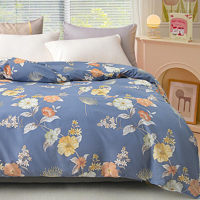 Luxury Floral Patterns Comforter Cover 1Pc Quilt Cover Skin-friendly Breathable Soft Duvet Cover with Zipper Queen Size Bedding