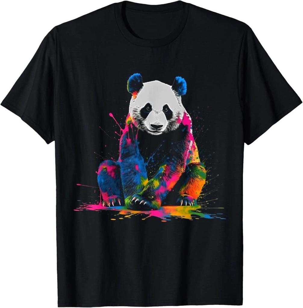 Panda Art Colourful - Fantasy Animal Panda T-Shirt