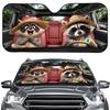 Multi-Pattern Cartoon Animal Car Sunshade: Hamster, Raccoon, Tiger Designs