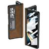 Fashion Front Glass Protector Leather Case For Samsung Galaxy Z Fold4 Zfold4 Fold 3 Fold3 Fold 4 Comfortable Kickstand Cover