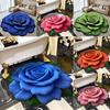 Flowers Print Rose Floor Mat Bathroom Water Absorbing Foot Mat Home Slip Anti