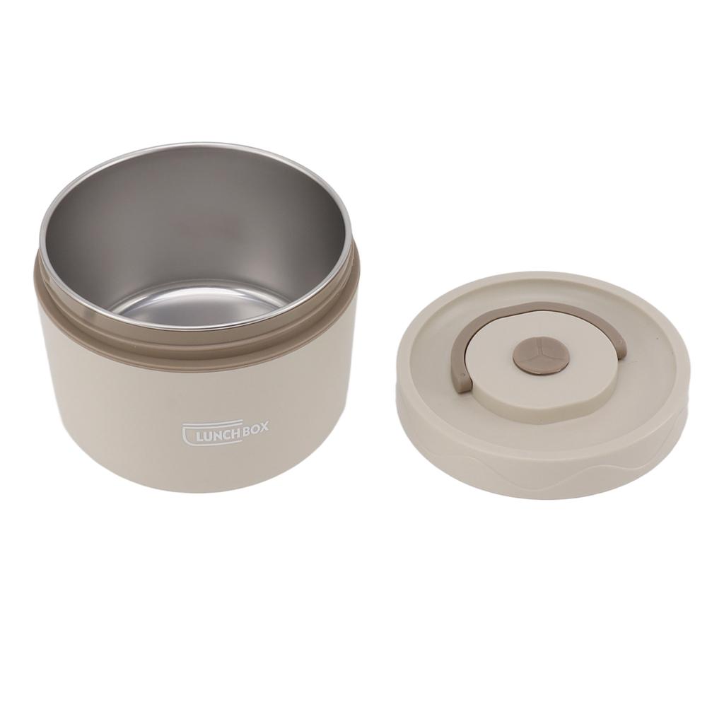 550ml Stainless Steel Insulated Bento Lunch Box Stackable 2 Tier Round Bento Lunch Box Stainless Steel Leakproof Food