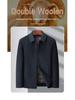 Brand Men's 2025 Autumn/Winter Wool Coat - Lapel, Detachable Down Lining, Double-Faced Wool Overcoat.