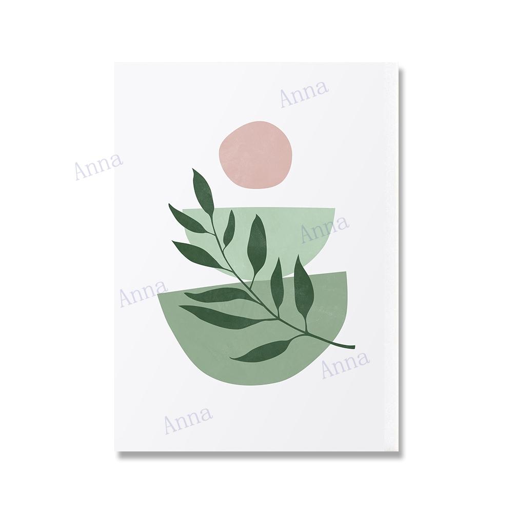 

Ботаническая галерея Плакат Шалфей Зеленый Румянец Розовый Лист Солнце Радуга Холст Настенная картина Искусство Абстракция Бохо Минималистский Декор Живопись 21x30cm No Framed