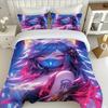 Comforter 2/3 Piece Set Set With 2D Fox Ear Girl Anime Print Pattern Set Includes And