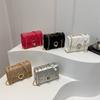 Gold Buckle Crossbody Bag For Women Summer Small Square Fashion Chain Shoulder Purse For Daily Use