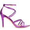 Allegra K Strappy Sandals with Stiletto Heels, Open Toe, Women's High Heels, Party, Spring/Summer, Purple, Size 27.0cm