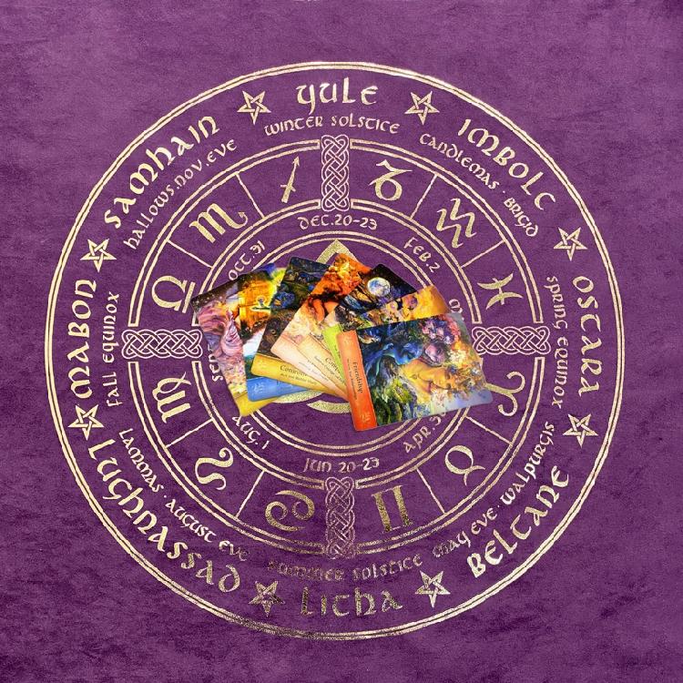 Witch Divination Pendulum Divination Tablecloth Mat Board Game Tarot Card Pad