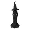 1/2Pcs Hand-Painted Enchanting Witch Statue Halloween Tree Root Black Witch Figurine Resin Sculpture Home Holiday Party Decoration Ornament