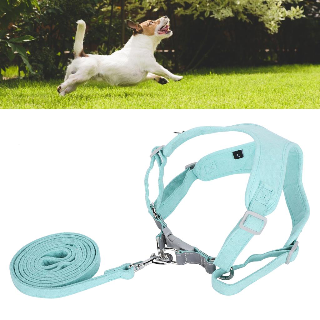 Pet Dog Harness Traction Rope Kit No Pull Choking Adjustable Vest Reflective Collar Type Comfortable Breathing BeltMint