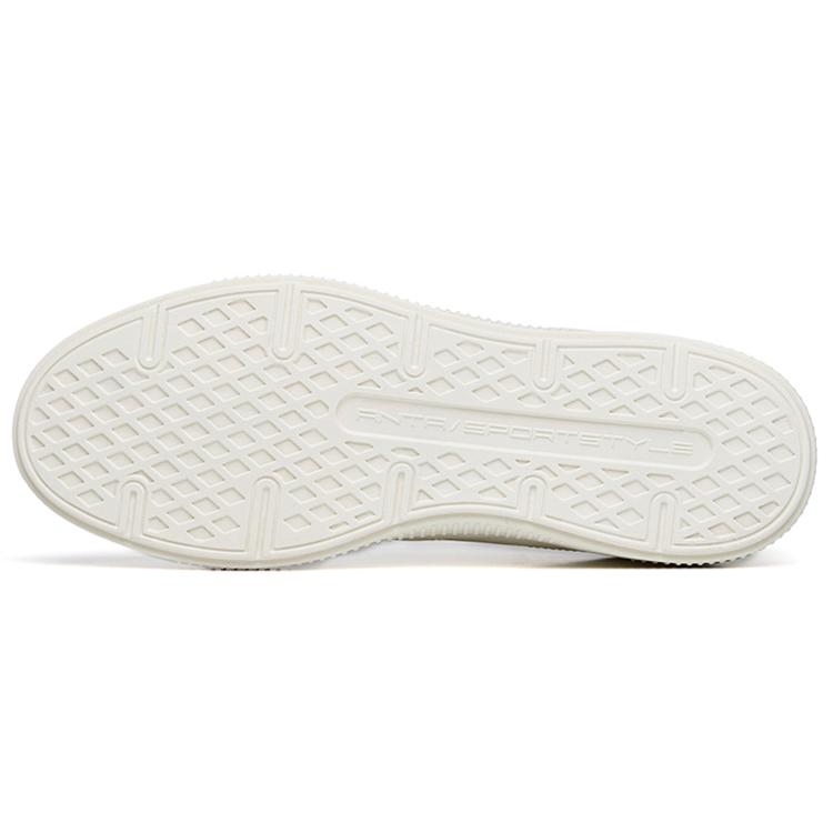 New Anta Low Top Skateboard Shoes Men's White Black 112258066-1