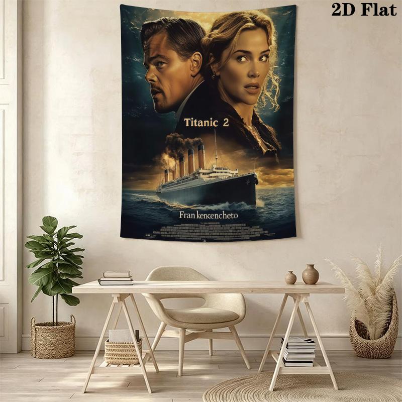 Titanic Movie Poster Tapestry Wallmounted Background Cloth Wall Decoration Wall Covering Decoration Atmospheric Background Cloth