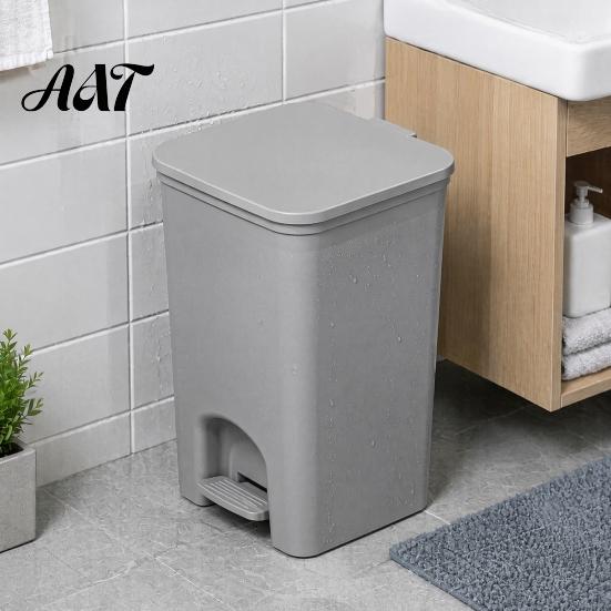 Leicht zu öffnender Mülleimer für das Badezimmer, schmale Form, mit Pedal-Stufendesign, berührungsloser geruchsdichter Abfalleimer, effiziente Raumnutzung, Müllbehälter