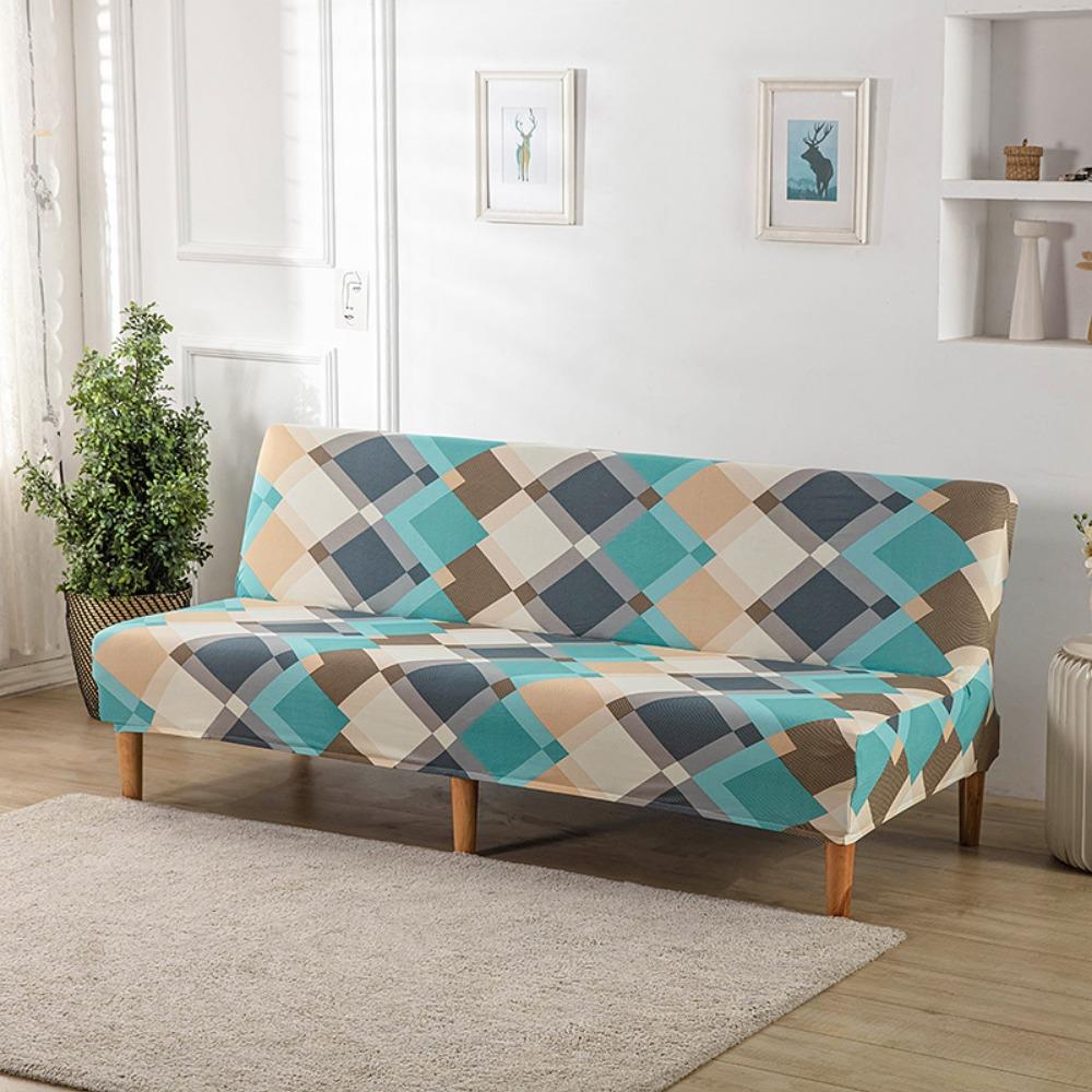 Milk Silk Elastic Sofa Cover Slipcover Furniture Protector Dustproof Stretchable No Armrest Full Coverage