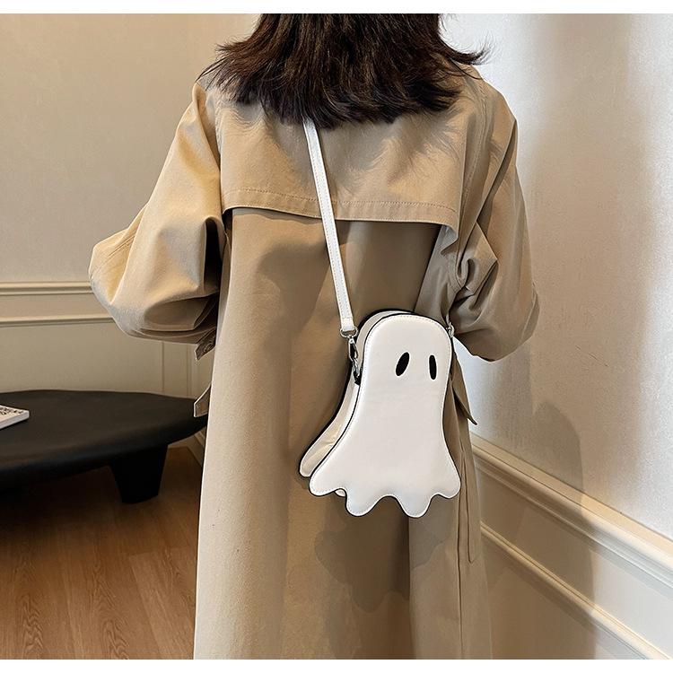New Fashion Funny Personality Fun Cute Devil Ghost Solid Color Splicing Women's Tide Casual Bag
