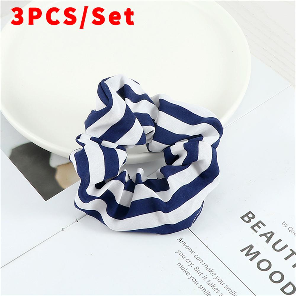 3PCS/Set Elastic Hair Bands Classic Stripe Rubber Band Tie Hair Accessories Gum For Girls Women Ponytail Holder Casual Headdress