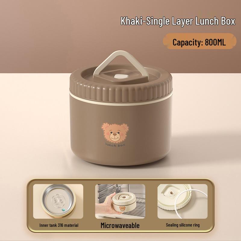 304 Stainless Steel Microwaveable Multi-Layer Insulated Bento Lunch Box