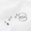 Color Cubic Piercing + Ring Piercing [Sold As a Pair]