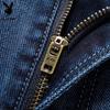 PLAYBOY Men's Loose Fit Straight Denim Shorts