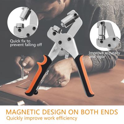 Neues Ösenwerkzeug-Set Hand-Lochstanzer-Zange Tragbare Ösen-Handpressmaschine Manueller Locheinsatz mit 500 Stück 10,5 mm Ösen
