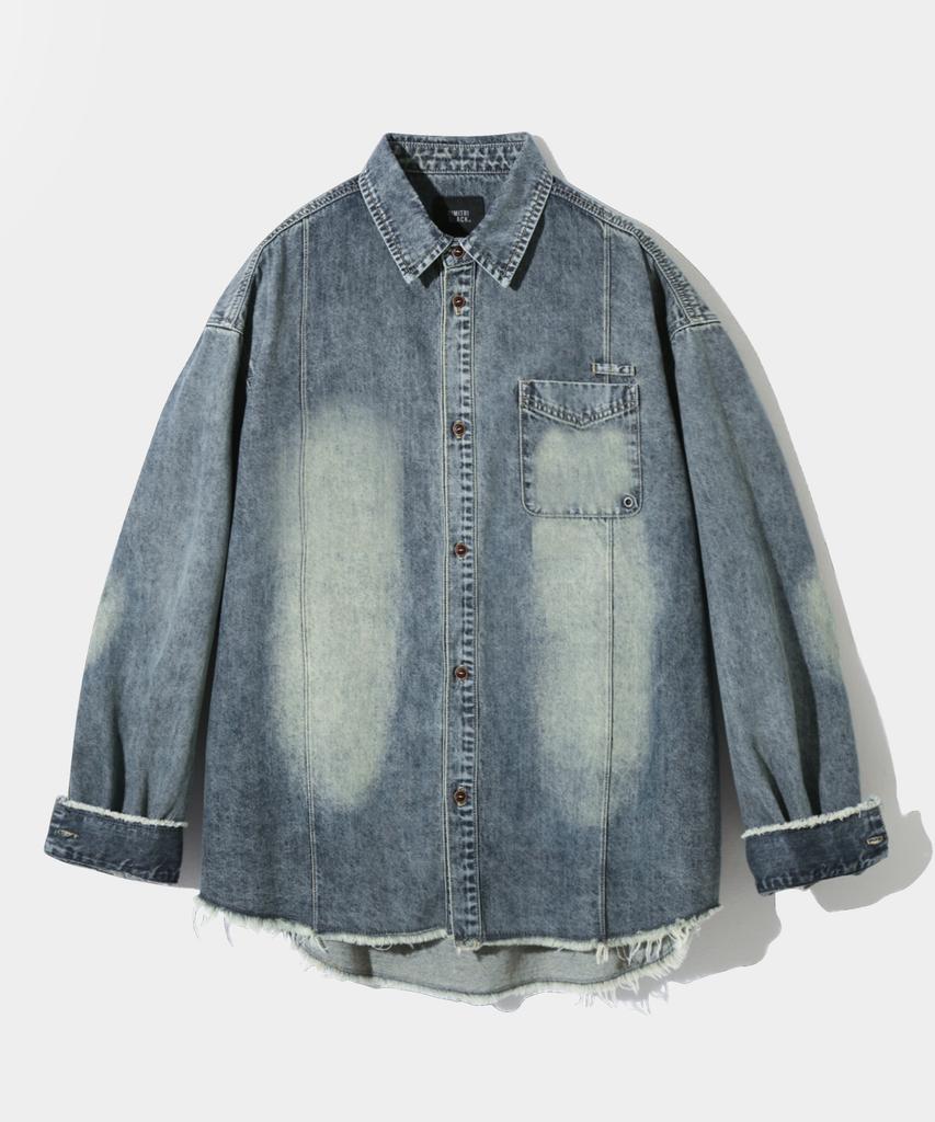Dimiteulibeullaeg Cutoff Denim Work Shirt_Dust Indigo