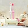 Cartoon Dog Toothbrush Stand Ceramic Separated Compartment Toothbrush Holder For Toothpaste Brushes Bathroom Decors