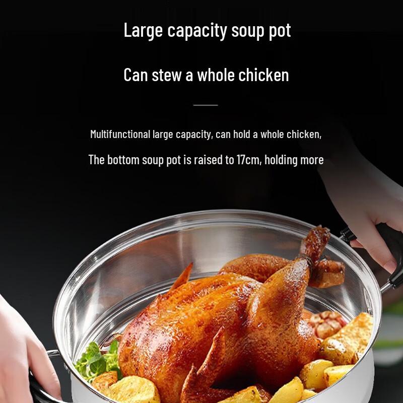 SUPOR 304 Stainless Steel 2-Layer Steamer Pot