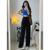 Suit Pants High Waist Casual Straight Pants Loose Drape Small Trousers