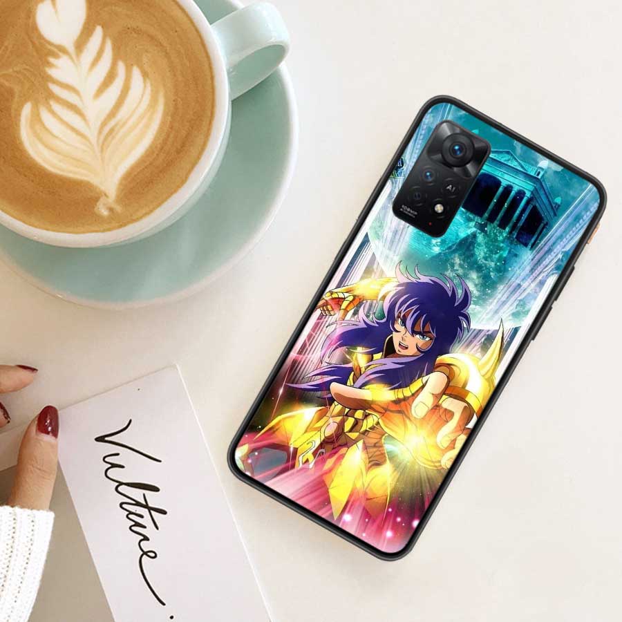 Saint Seiya Knights Of The Zodiac Case Phone For Redmi 13 14C 12 12C Note 14S 14 Pro Plus 10 10A 10C 9 9A 9C 9T 8 8A 7 7A TPU Cl