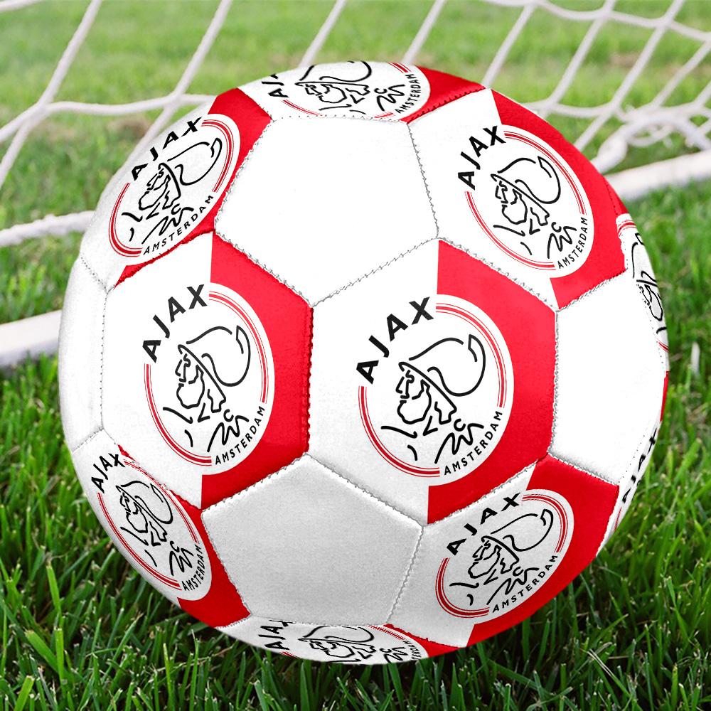 1PC AFC Ajax Poster Size 5 Soccer Ball PrahaIndoor Soccer Ball Colorful All Ages Machine Stitched PVC Competition Ready Durable High-Bounce