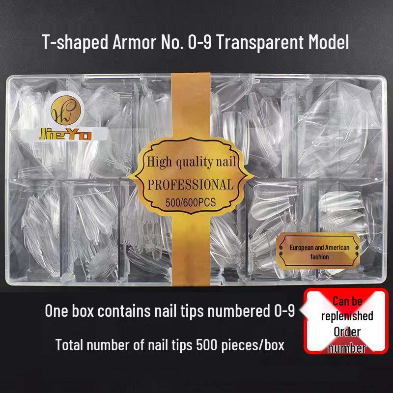 

Wearable Armor Nail Art: Handmade Transparent Full Cover False Nail Patches