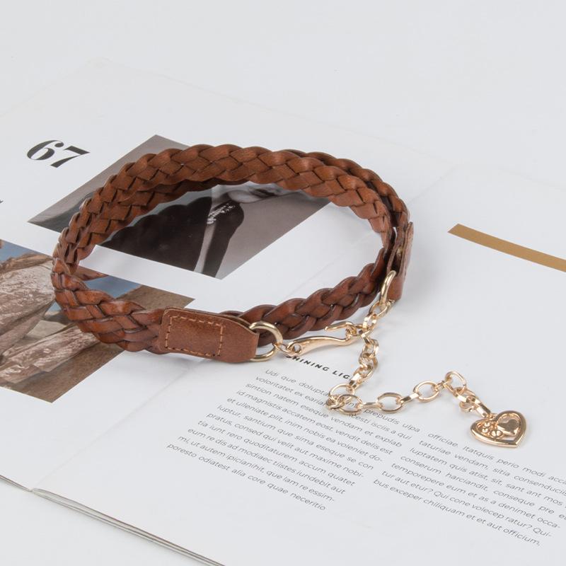 

Woven Retro Women s Belt with Sweater Skirt Jeans Women s Belt Women s Belt Non-porous Belt 105cm