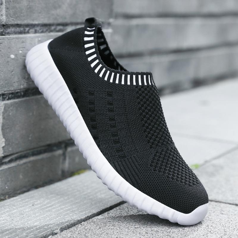Sneakers women's flying woven shoes large size spring and summer casual breathable mesh shoes student running shoes