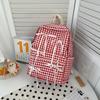 New Ribbon Bow Students Backpack Y2k Large Capacity School Bag Plaid College Backpack Students