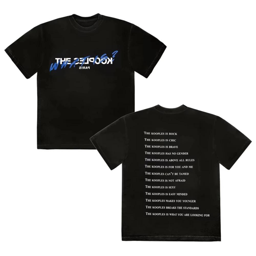 2026 Stampa Grafica 100% Cotone Stile Marca Kooples T-shirt da Uomo/Donna