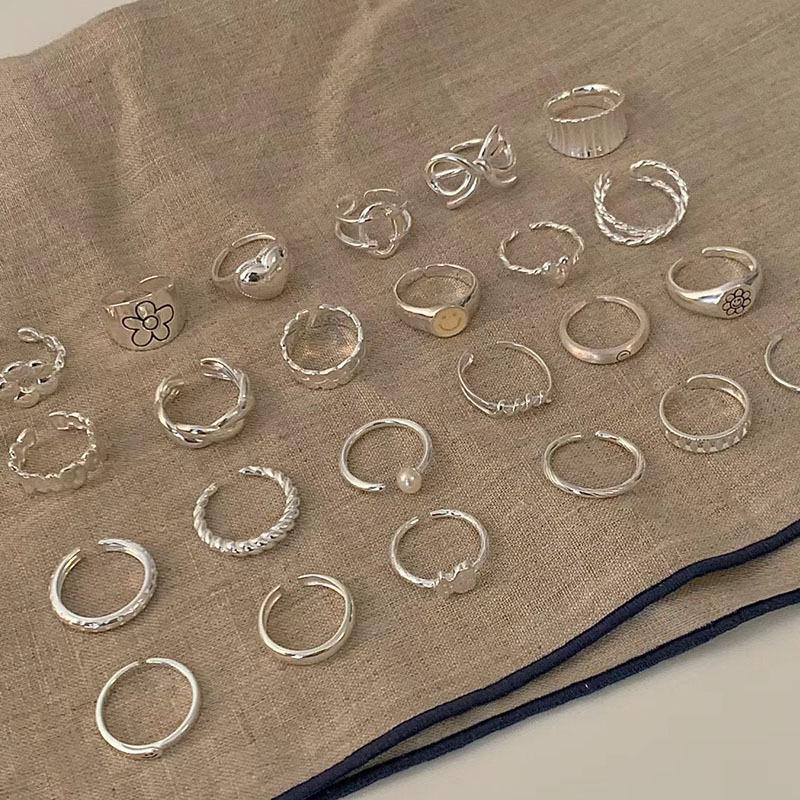 Korean Style Irregular 925 Sterling Silver Women's Versatile Ring, Non-Fading Niche Ins Design